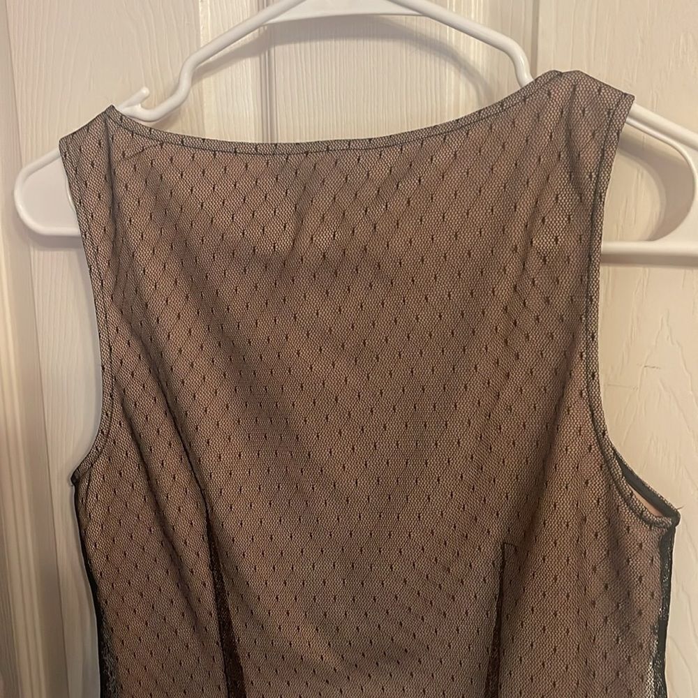 BCBG MaxAzria Vintage Black tan top size small - Picture 6 of 7
